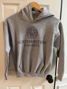 Northwestern University Gray Hoodie Sweatshirt